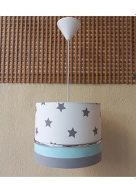 Resim 564 Yıldızlı Yeşil Genç Bebek Ve Çocuk Odası Avize Sarkıt 