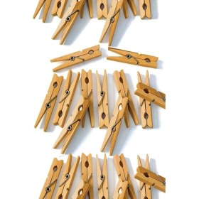 Resim Doğuş Mutfak Ahşap Çamaşır Mandalı Çelik Yaylı 20 Adet 