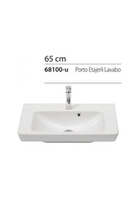 Resim Turkuaz Seramik Cerastyle Porto Dar Lavabo 65CM Sifonsuz 