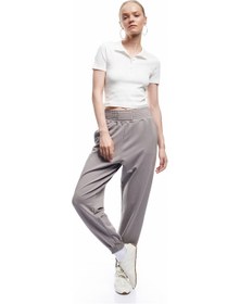 Resim Koton Beli Lastikli Yüksek Bel Cepli Rahat Kalıp Jogger Eşofman Altı Gri 6wal40022ık Gri 