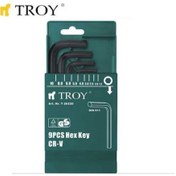 Resim Troy 26220 Allen Anahtar Seti Düz 9 Parça N11.13185 