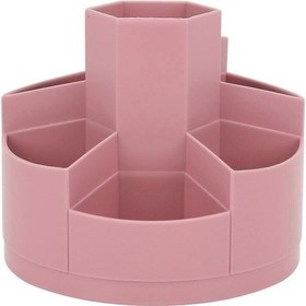 Resim Ganzhoushop Mprınce Kalemlik Büyük Kapasiteli 360 Derece Dönüş Aşınmaya Dayanıklı Saklama Kalemlik Ofis Okul İçin Pembe Yemaa 