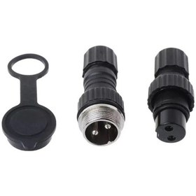 Resim GX16 2PİN SU GEÇİRMEZ MAYK KONNEKTÖR 