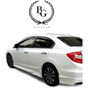 Resim BMW Honda Civic Fb7 Custom Yan Marşpiyel Yan Ek Yan Etek (plastik) 