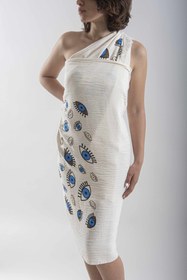 Resim Müslin Karışık Göz Desenli Peştemal - 90x180 