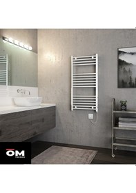 Resim Om Thermo Elektrikli Havlupan Radyatör 500 x 1100 Beyaz Susuz 