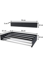 Resim Unique Design Belize 70cm Design Kurutmalık Çamaşır Askısı Duvara Monte Katlanabilir Çamaşırlık Antrasit 