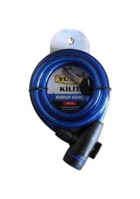 Resim Yuma - Ym- 734 150cm Mavi Bisiklet Kilidi Siyah 