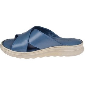 Resim Pullman Hakiki Deri Comfort Kadın Terlik Plm-45 Kot Mavi-Kot Mavi 