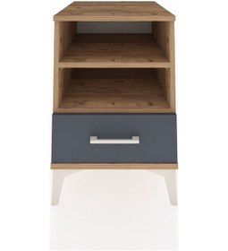 Resim Kronos Komodin 2 Raflı Tek Çekmeceli 44x59x64 Çam-antrasit Atlas Çam 