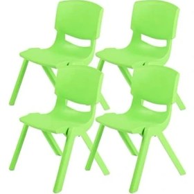 Resim Storemax 4'lü Set Büyük Şirin Çocuk Sandalyesi Yeşil 