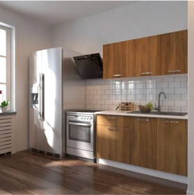 Resim Tdesigno İnci Hazır Mutfak Dolabı 140 CM - Tezgah Dahil Değil - Ceviz 