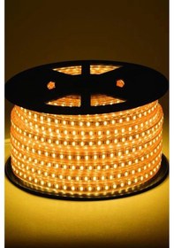 Resim Hortum Esnek 220v Şerit Led Amber 10 Metre 10 Metre 
