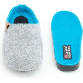 Resim Gezer Kışlık Çıkarılabilir Comfort Taban Kadın Ev Terliği Gri 