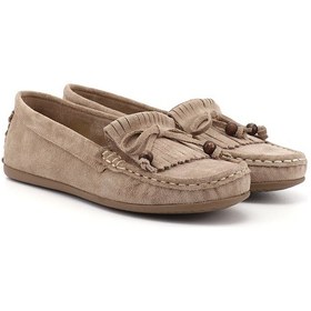 Resim Gönderi(R) Gönderi R Kadın Kum Süet Fiyonklu Hakiki Deri Comfort Loafer Dyza86037180 Kum Beji 