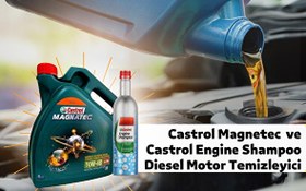 Resim Castrol Magnatec 10W-40 A3/B4 4 Litre ve Castrol Engine Shampoo Diesel Motor Temizleyici Castrol