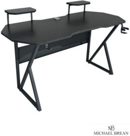 Resim Michael Brean Özel Tasarım Oyuncu Masası 150 Cm Bardaklık Ve Kulaklık Tutucu Hediye 