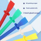Resim 5'li 10'lü 20'li Plastik Palet Bıçağı Ultra Güçlü Yağlı Boya Kazıyıcı DIY Deri El Sanatları Esnek Yapışkan Film Çubuğu 