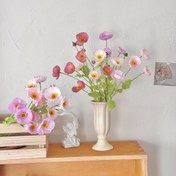 Resim 5 Adet Yapay İzlanda Buketi Pembe ve Mor Sahte Yeşillik Çiçeklerle Düğünler, Ev Dekorasyonu, Paskalya ve Dış Mekan Sergileri İçin | Pil Gerektirmez 