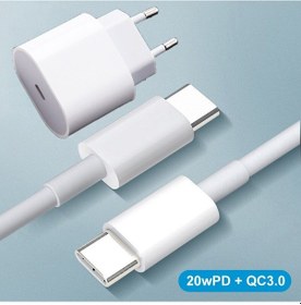 Resim İphone Uyumlu 13 12 Mini 11 Pro Max Samsung S22 S21 S20 Ultra Xiaomi İçin 20w Usb Type-c Pd Şarj Cihazı Ve Çift Usb Type-c'den Type-c'ye Kablo 
