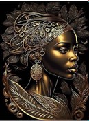 Resim Beyaz Elmas Boyama Yeni Gelenler Afrikalı Kadın Diy Tam Kare Yuvarlak Matkap Taklidi Nak Mozaik Çapraz Dikiş Kanvas Tablo 56918890 