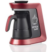 Resim Arnica IH32053 Köpüklü Otomatik Kırmızı Türk Kahve Makinesi 