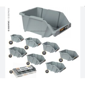 Resim Mano Avadanlık G-40 Gri Renk Malzeme Kutusu Civata Kutusu 45cm 