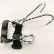 Resim Profesyonel Ticari Sınıfı Ağır Hizmet Tipi Dalış Çiftli Resif Kancası - Denizcilik Kalitesi 316 Paslanmaz Çelik, Hızlı Açma Tokalı, Yaylı Bobinli Şnorkel ve Teknik Dalış İçin, Koroziyona Dayanıklı Dalış Aksesuarları, Çift Kanca Tasarımı, Metal Yapı 