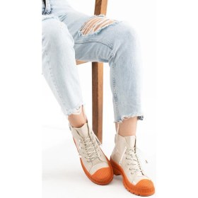 Resim Guja Ithal Özel Seri Deri Kadın Spor Bot 23K348 Bej 