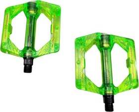 Resim Bike Sky EVO ŞEFFAF RENKLİ PLATFORM GENİŞ PEDAL PLATFORM BİSİKLET PEDALI REFLEKTÖRLÜ 