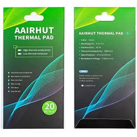 Resim Aairhut Termal Ped 20W/mK, 100x50x1mm Silikon Soğutma Pedi İletken Olmayan Isı Direnci PC Dizüstü Bilgisayar PS4/PS5/SSD/RAM için Çift Kendinden Yapışkanlı Filmli Extreme Odyssey Kapak - 1 Ped 