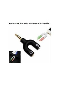 Resim 3.5Mm Aux Telefon Laptop Kulaklık ve Mikrofon Ayırıcı Y Çoklayıcı 