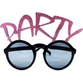Resim MCM Group Party Yazılı Simli Pembe Renk Parti Gözlüğü 15X7 cm 