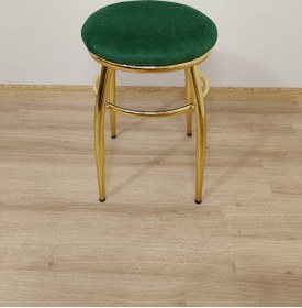 Resim Evko Mobilya Tabure, Bar Taburesi, 2'li Tabure, Gold Ayaklı-yeşil 