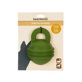 Resim Beeztees Sumo Kettlebell Ödül Hazneli Kauçuk Köpek Oyuncağı Yeşil 16 Cm 