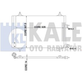 Resim KALE 343095 Klima Radyatoru Kondenser (Peugeot: P307 1.4I/1.6Hdi 01-08 ) 6455AA (WH394391) 