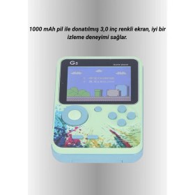 Resim Twin Store 500 Oyun Hafızalı G5 Retro Oyun Konsolu Renkli LCD Ekran ile 3.0 İnçlik Oyun Keyfi 