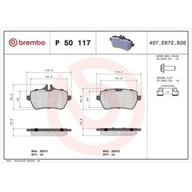 Resim Mercedes S400 W222 Arka Fren Balatasi 2017-2020 Brembo P50117 