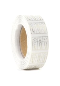 Resim Plastik, Deri Ve Tekstil Karışımı Malzeme Yapışkanlı Etiketi 