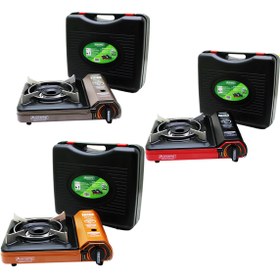 Resim Go İthalat Portatif Kamp Ocağı Seti - Gaz Kesme Emniyetli Rüzgarlık Tasarımı Taşınabilir Çantalı Kolay 100973 