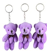 Resim Lambbos Hareketli Peluş Ayıcık Anahtarlık Mor 