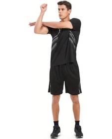 Resim Fusto Mikro Polyester Slim Fit Performans Antrenman Sporcu Erkek Tshirt Antrasit 