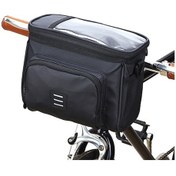 Resim Bisiklet Çelik Koltuk Soğutucu Çanta - Isı Yalıtımlı, Telefon Cepi Ve Açık Depo - Piknik, Kamp İçin Siyah Siyah 