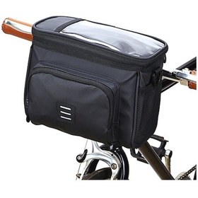 Resim Bisiklet Çelik Koltuk Soğutucu Çanta - Isı Yalıtımlı, Telefon Cepi Ve Açık Depo - Piknik, Kamp İçin Siyah Siyah 