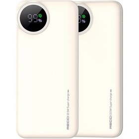 Resim Recci RPB-P48 PD 20W Dijital LED Göstergeli Hızlı Şarj Özellikli Taşınabilir Powerbank 22.5W 10000mAh - Krem 
