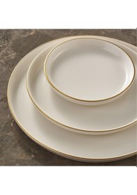 Resim Güral Porselen Bilbao 16 Parça 4 Kişilik Bone Yemek Takımı - Gold 