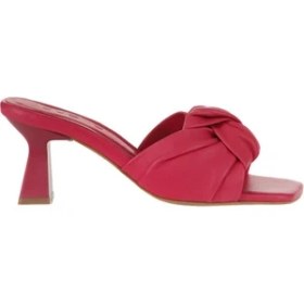 Resim Bueno Shoes Fuşya Deri Kadın Topuklu Terlik 01WY6803 01WY6803 