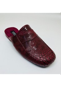 Resim Gönen Leder Erkek El Yapımı Bordo Cobra Ev Terliği Gı699645 Bordo 