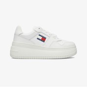 Resim Tommy Hilfiger Tommy Jeans Retro Basket Flatform Kadın Beyaz Sneaker 