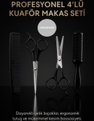 Resim CNGZSHOP 4 Set Ara Makas Kırık Efile Makas | Kuaför & Berber Profesyonel Makas Seti 